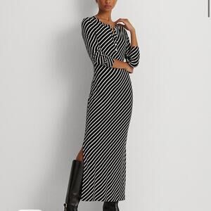 Ralph Lauren Striped Henley Jersey dress. Size 2